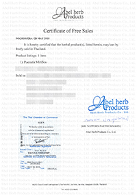 Certificate of Free Sales - Thumbnail