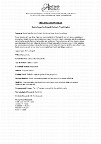 Specification Sheet (Butea Superba Liquid Extract) - Thumbnail